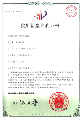 免填充人造草專利證書(shū)