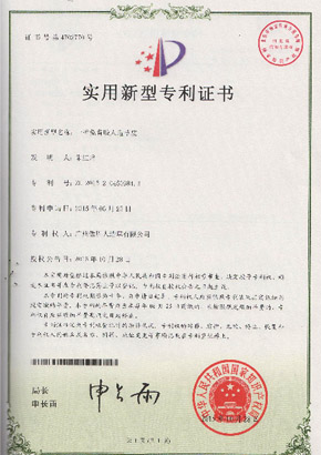 免背膠人造草專利證書(shū)